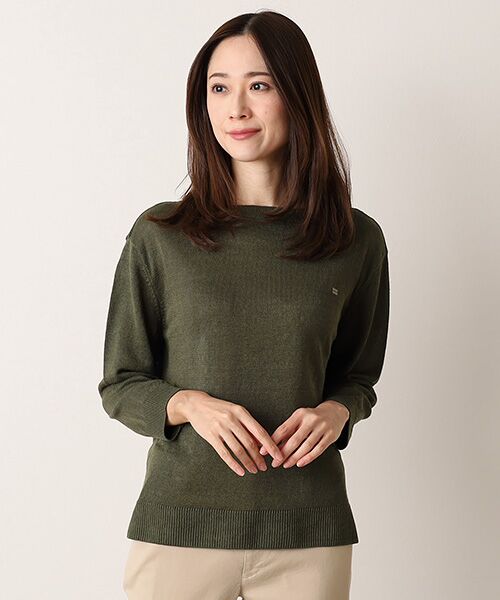 Mademoiselle NON NON / マドモアゼルノンノン ニット・セーター | ユーロリネン天竺 ボートネックニット | 詳細3