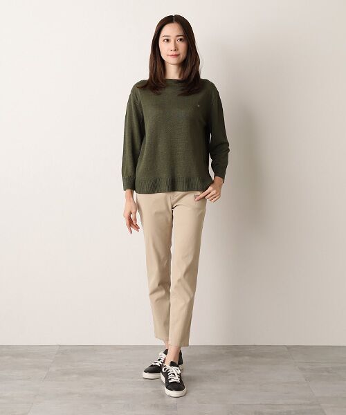 Mademoiselle NON NON / マドモアゼルノンノン ニット・セーター | ユーロリネン天竺 ボートネックニット | 詳細6