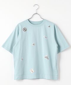 Mademoiselle NON NON / マドモアゼルノンノン Tシャツ | 甘撚天竺  ワッペンTシャツ