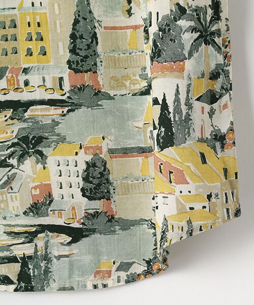 Mademoiselle NON NON / マドモアゼルノンノン シャツ・ブラウス | レーヨンプリント CITY SCAPE柄半袖ブラウス | 詳細3