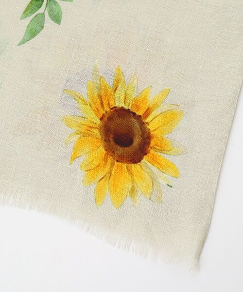 Mademoiselle NON NON / マドモアゼルノンノン バンダナ・スカーフ | サンフラワー柄ストール | 詳細1