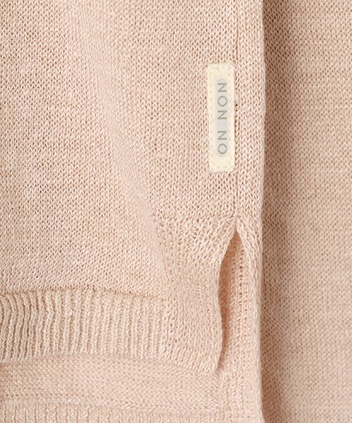 Mademoiselle NON NON / マドモアゼルノンノン ニット・セーター | リネンボーダー＆ムジ クルーネックニットプルオーバー | 詳細3