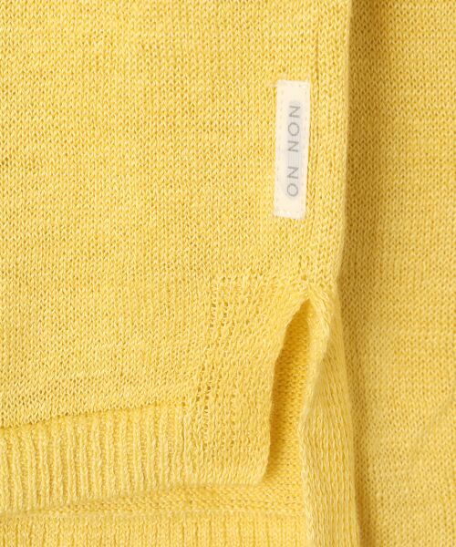 Mademoiselle NON NON / マドモアゼルノンノン ニット・セーター | リネンボーダー＆ムジ クルーネックニットプルオーバー | 詳細4