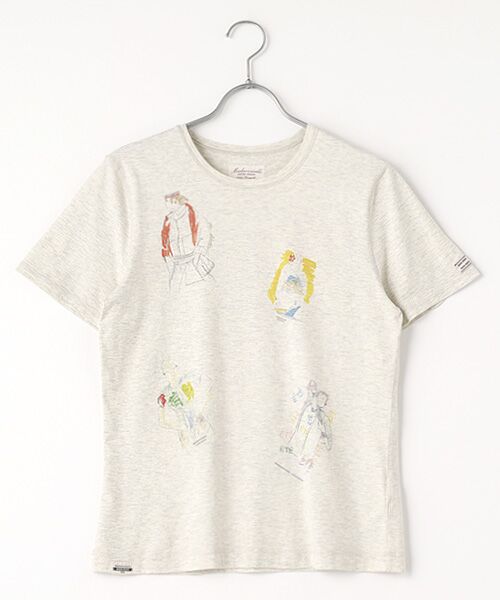 セール】 コンパクトヤーン天竺エアロシフォン加工 水彩画T