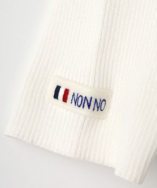 Mademoiselle NON NON / マドモアゼルノンノン ニット・セーター | 【レディースGOLF】コットン/エステルリブ 半袖モックネックリブニット | 詳細1