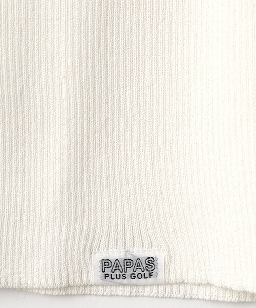 Mademoiselle NON NON / マドモアゼルノンノン ニット・セーター | 【レディースGOLF】コットン/エステルリブ 半袖モックネックリブニット | 詳細2