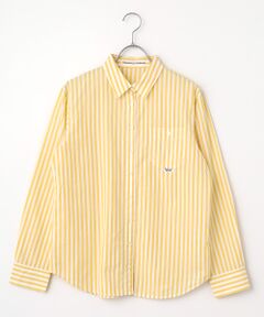 Mademoiselle NON NON / マドモアゼルノンノン シャツ・ブラウス | 綿麻ストライプワッシャー 長袖シャツ