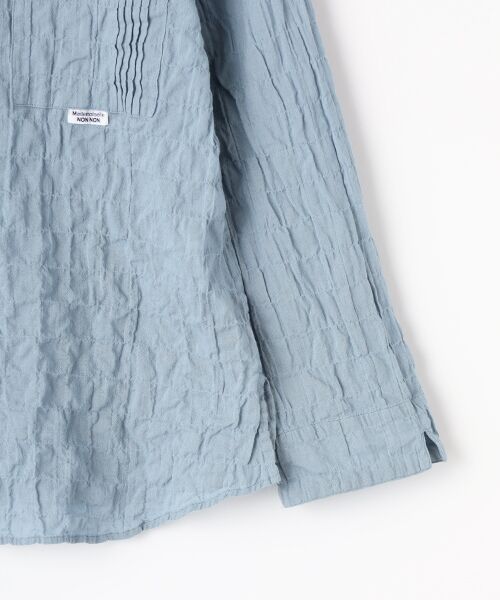 Mademoiselle NON NON / マドモアゼルノンノン シャツ・ブラウス | オーガニックガーゼシャーリング 8分袖ブラウス | 詳細3