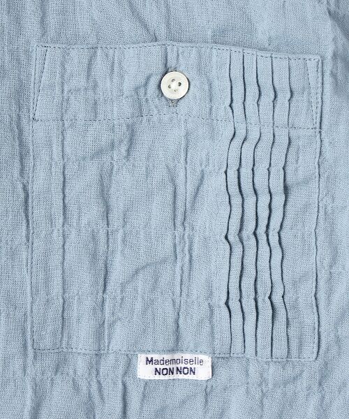 Mademoiselle NON NON / マドモアゼルノンノン シャツ・ブラウス | オーガニックガーゼシャーリング 8分袖ブラウス | 詳細4
