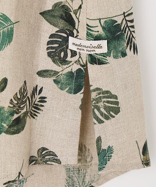 Mademoiselle NON NON / マドモアゼルノンノン シャツ・ブラウス | リネンプリント ボタニカルハーフレイ柄 5分袖シャツ | 詳細12