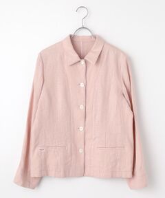 Mademoiselle NON NON / マドモアゼルノンノン その他アウター | ノルマンディーリネン高密度マットCC加工 ステンカラージャケット