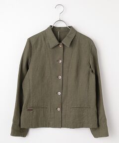 Mademoiselle NON NON / マドモアゼルノンノン その他アウター | ノルマンディーリネン高密度マットCC加工 ステンカラージャケット