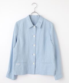 Mademoiselle NON NON / マドモアゼルノンノン その他アウター | ノルマンディーリネン高密度マットCC加工 ステンカラージャケット