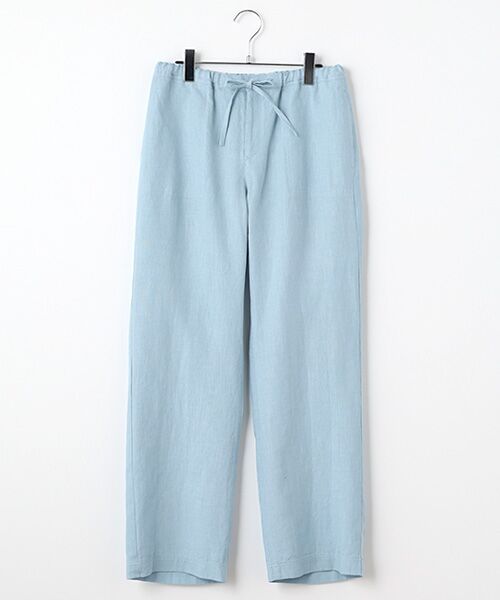ノルマンディーリネン高密度マットCC加工 リラックスパンツ[フル