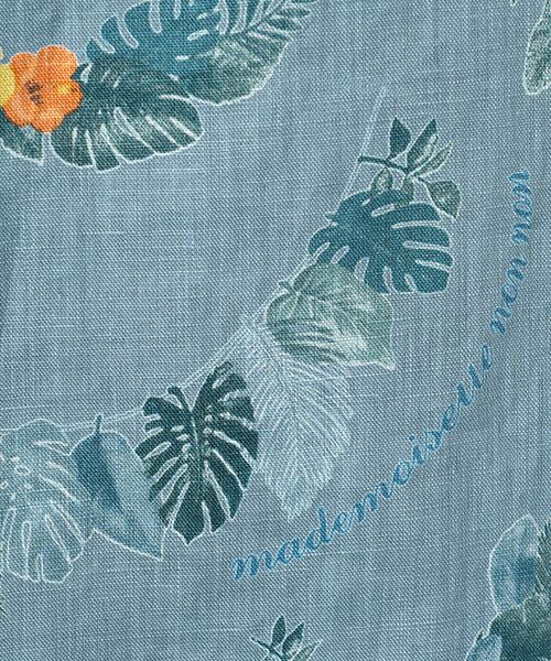 Mademoiselle NON NON / マドモアゼルノンノン ショート・ハーフ・半端丈パンツ | リネンプリント ボタニカルハーフレイ柄8分丈パンツ | 詳細12