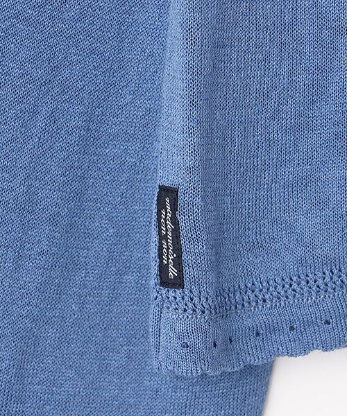 Mademoiselle NON NON / マドモアゼルノンノン カーディガン・ボレロ | COTTON/LINEN強撚天竺 デザイン編みカーディガン | 詳細8