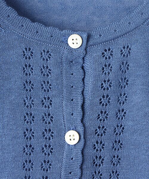 Mademoiselle NON NON / マドモアゼルノンノン カーディガン・ボレロ | COTTON/LINEN強撚天竺 デザイン編みカーディガン | 詳細9