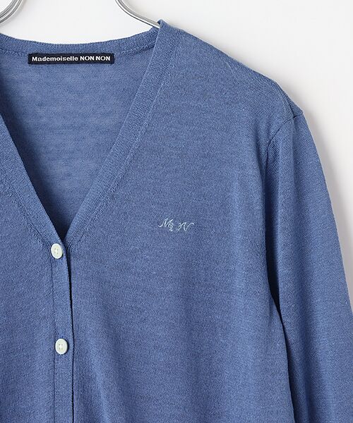 Mademoiselle NON NON / マドモアゼルノンノン カーディガン・ボレロ | COTTON/LINEN強撚天竺 ロングカーディガン | 詳細6