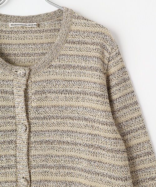 マドモアゼルノンノン　フェアアイル柄 くるみボタン 裏地付 ウールニット コート 60th Anniversary Collection】SOFTBRITISHWOOL セーター（WOMEN