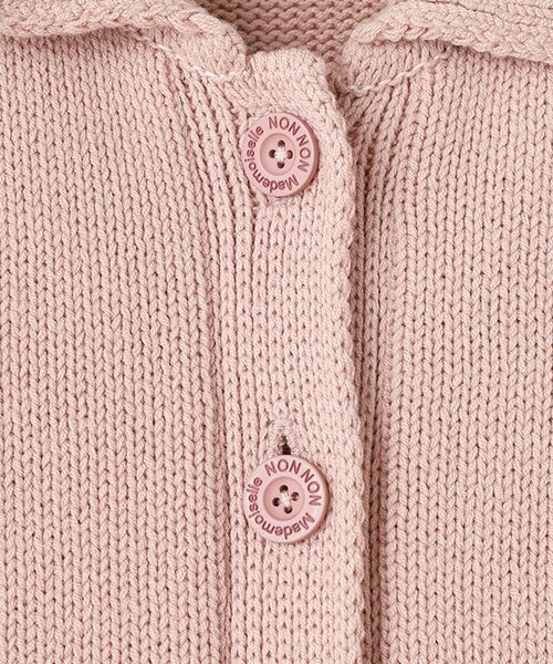 Mademoiselle NON NON / マドモアゼルノンノン その他アウター | BULKY COTTON KNIT  衿つきニットブルゾン | 詳細1