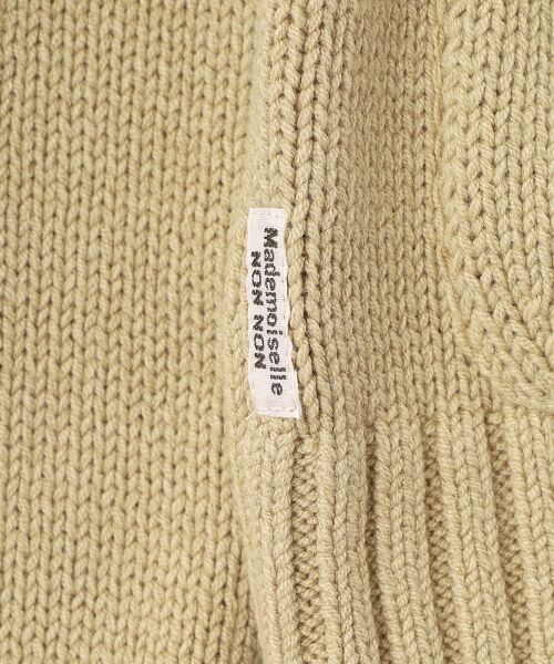 Mademoiselle NON NON / マドモアゼルノンノン その他アウター | BULKY COTTON KNIT  衿つきニットブルゾン | 詳細4