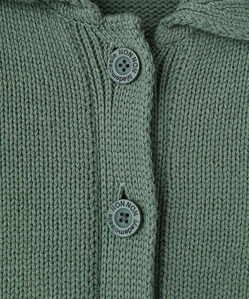 Mademoiselle NON NON / マドモアゼルノンノン その他アウター | BULKY COTTON KNIT  衿つきニットブルゾン | 詳細9
