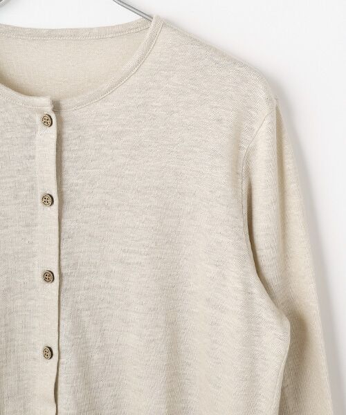 Mademoiselle NON NON / マドモアゼルノンノン カーディガン・ボレロ | ウォッシャブルリネン天竺 クルーネックカーディガン | 詳細2