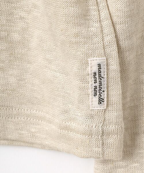 Mademoiselle NON NON / マドモアゼルノンノン カーディガン・ボレロ | ウォッシャブルリネン天竺 クルーネックカーディガン | 詳細4