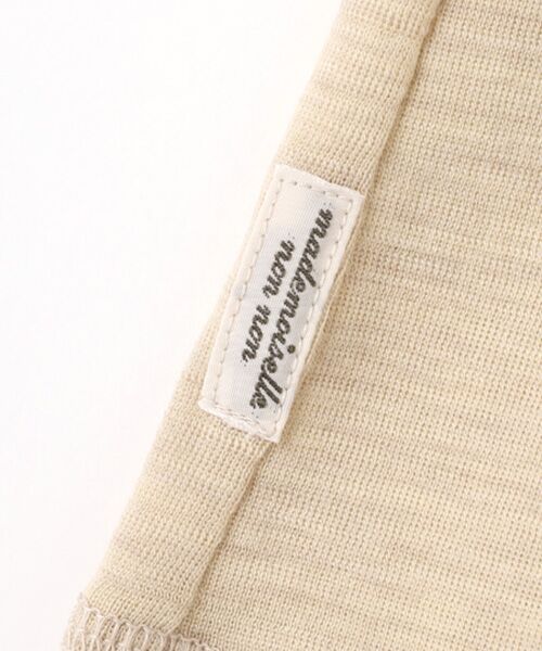Mademoiselle NON NON / マドモアゼルノンノン カットソー | ウォッシャブルウールフライスドライクール加工 ハイネック5分袖カットソー | 詳細1