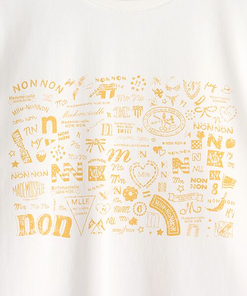 Mademoiselle NON NON / マドモアゼルノンノン Tシャツ | コンパクトヤーンエアロシフォン加工 5分袖プリントTシャツ | 詳細1