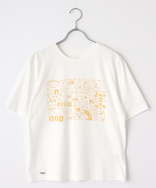 コンパクトヤーンエアロシフォン加工 5分袖プリントTシャツ （T