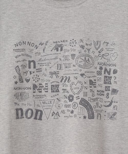 Mademoiselle NON NON / マドモアゼルノンノン Tシャツ | コンパクトヤーンエアロシフォン加工 5分袖プリントTシャツ | 詳細3