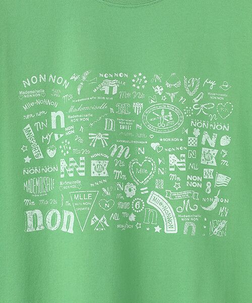 Mademoiselle NON NON / マドモアゼルノンノン Tシャツ | コンパクトヤーンエアロシフォン加工 5分袖プリントTシャツ | 詳細15