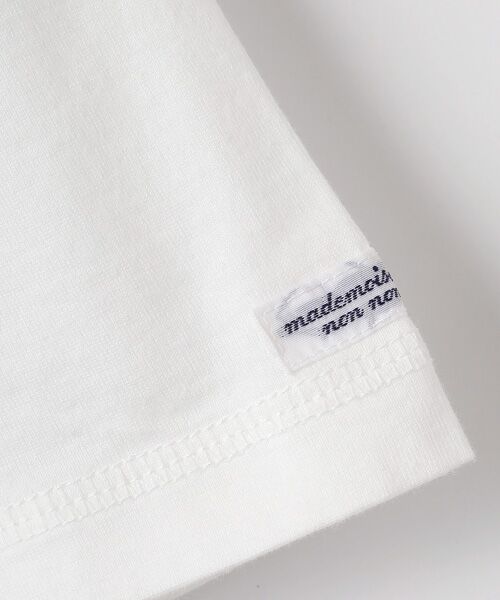 Mademoiselle NON NON / マドモアゼルノンノン Tシャツ | コンパクトヤーンエアロシフォン加工 スパンコール刺繍Tシャツ | 詳細1