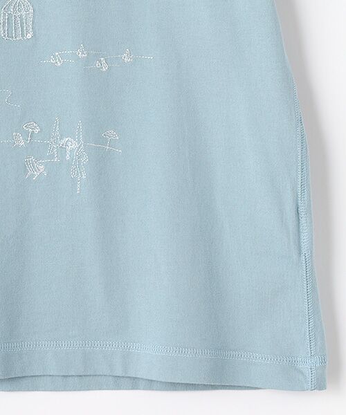 Mademoiselle NON NON / マドモアゼルノンノン Tシャツ | コンパクトヤーンエアロシフォン加工 スパンコール刺繍Tシャツ | 詳細9