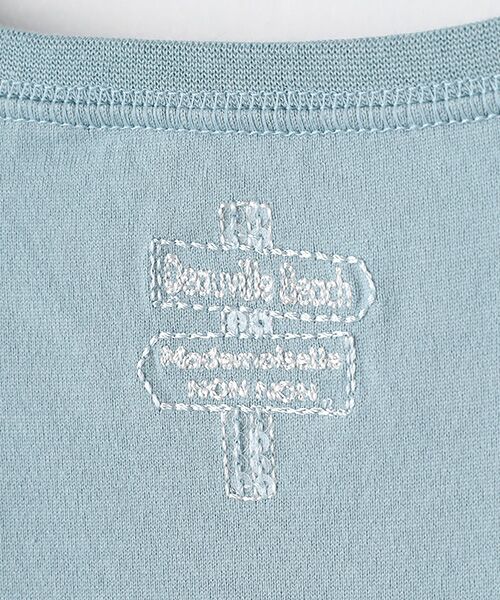Mademoiselle NON NON / マドモアゼルノンノン Tシャツ | コンパクトヤーンエアロシフォン加工 スパンコール刺繍Tシャツ | 詳細10