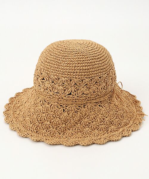 Mademoiselle NON NON / マドモアゼルノンノン ハット | ペーパーハンドニットクローシュ（モカ）