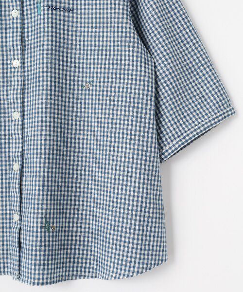 Mademoiselle NON NON / マドモアゼルノンノン シャツ・ブラウス | セルビッチダンガリー カモミールモチーフ刺繍入りシャツ | 詳細4