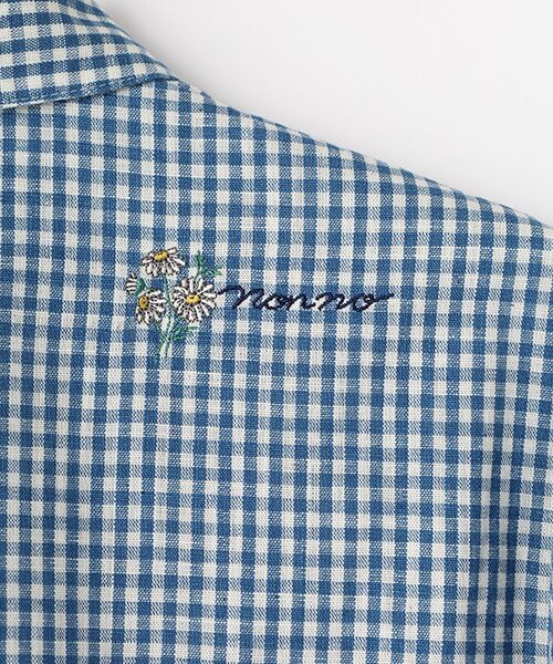 Mademoiselle NON NON / マドモアゼルノンノン シャツ・ブラウス | セルビッチダンガリー カモミールモチーフ刺繍入りシャツ | 詳細5