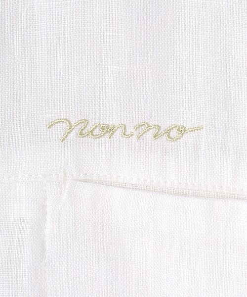 Mademoiselle NON NON / マドモアゼルノンノン シャツ・ブラウス | ユーロリネン平織 クロップドオーバーシャツ | 詳細1