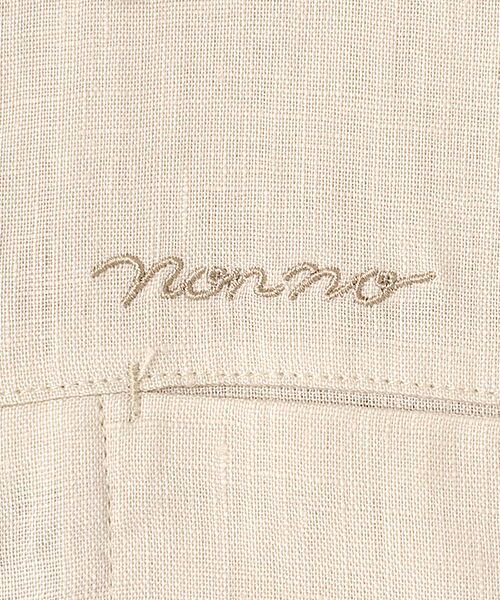 Mademoiselle NON NON / マドモアゼルノンノン シャツ・ブラウス | ユーロリネン平織 クロップドオーバーシャツ | 詳細8