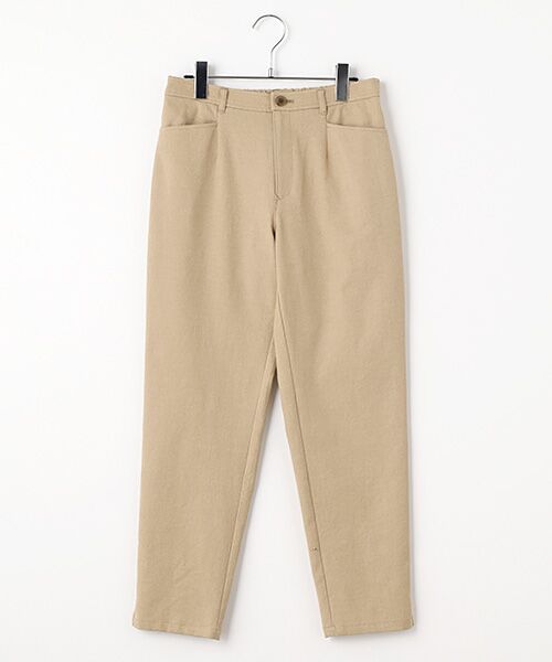 Mademoiselle NON NON/マドモアゼルノンノン オックスストレッチ テーパードスリムパンツ ベージュ M Mademoiselle NON NON/マドモアゼルノンノン オックスストレッチ テーパードスリムパンツ ベージュ M