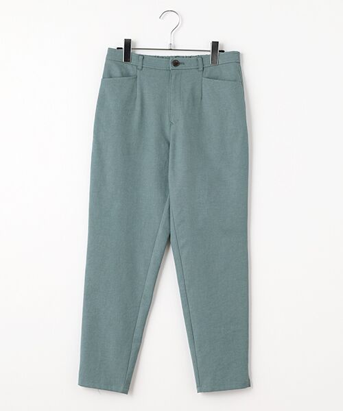 Mademoiselle NON NON/マドモアゼルノンノン オックスストレッチ テーパードスリムパンツ グリーン S Mademoiselle NON NON/マドモアゼルノンノン オックスストレッチ テーパードスリムパンツ グリーン S