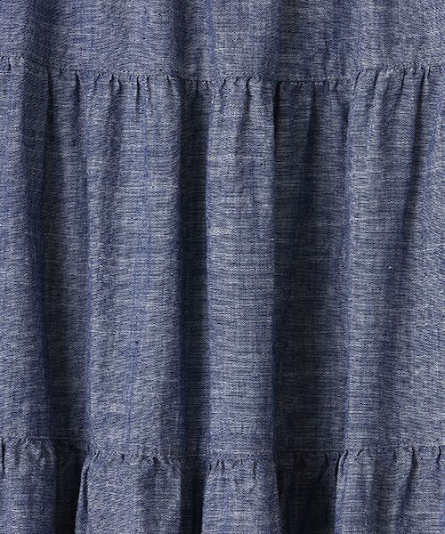 Mademoiselle NON NON / マドモアゼルノンノン ロング・マキシ丈スカート | セルビッチダンガリー ロングティアードスカート | 詳細1