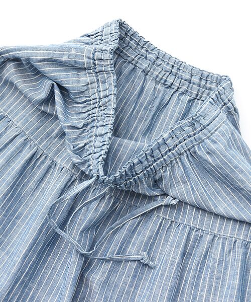 Mademoiselle NON NON / マドモアゼルノンノン ロング・マキシ丈スカート | セルビッチダンガリー ロングティアードスカート | 詳細6