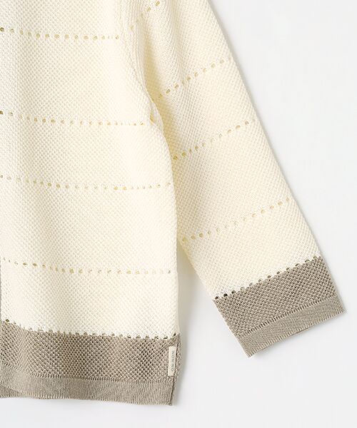 Mademoiselle NON NON / マドモアゼルノンノン カーディガン・ボレロ | 和クロスオーガニック ノーカラーニットカーディガン | 詳細3