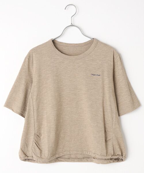 Mademoiselle NON NON / マドモアゼルノンノン Tシャツ | ヴィンテージライクオーガニック天竺 デザインTシャツ（ベージュ）