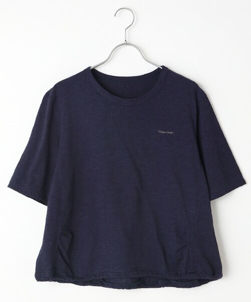 Mademoiselle NON NON / マドモアゼルノンノン Tシャツ | ヴィンテージライクオーガニック天竺 デザインTシャツ（ネイビー）
