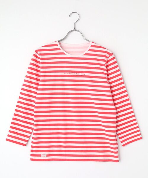 定番】ヴィンテージボーダープリント天竺 8分袖Tシャツ （T