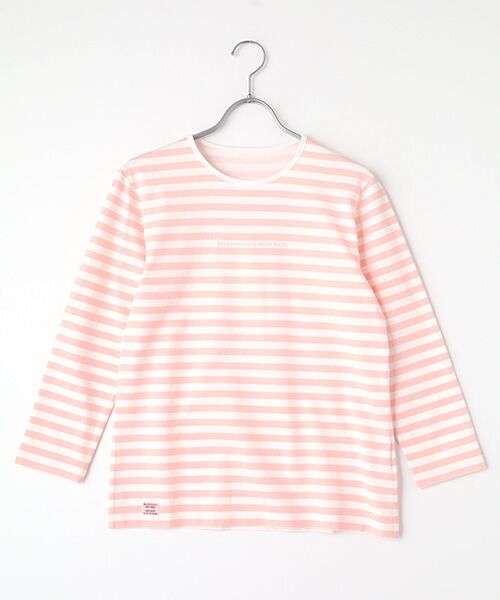 現行品 マドモアゼルノンノン 【定番】ヴィンテージボーダープリント天竺Tシャツ 定番】ヴィンテージボーダープリント天竺 半袖Tシャツ（WOMEN